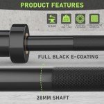 PhysKcal 4ft Olympic Straight Barbell - Black