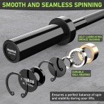 PhysKcal 4ft Olympic Straight Barbell - Black