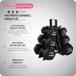 Hex Dumbbell Set with Storage Rack - 5-15 lbs