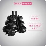 Hex Dumbbell Set with Storage Rack - 5-15 lbs