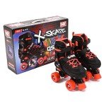 Adjustable Red Quad Roller Skates for Kids