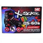Adjustable Red Quad Roller Skates for Kids