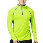 Men's Quarter Zip Active Workout Shirt - Yellow