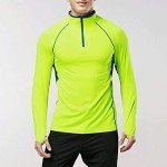 Men's Quarter Zip Active Workout Shirt - Yellow