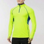 Men's Quarter Zip Active Workout Shirt - Yellow