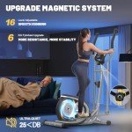 Compact Magnetic Elliptical Cross Trainer for Home Gym