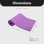 Thick High-Density Yoga Mat with Carry Strap
