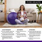 Anti-Burst Pregnancy Yoga Ball with Pump - Purple