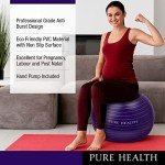 Anti-Burst Pregnancy Yoga Ball with Pump - Purple