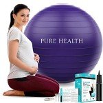 Anti-Burst Pregnancy Yoga Ball with Pump - Purple
