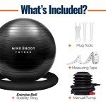 Yoga Ball Chair - Anti-Burst Stability Ring