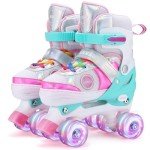 Adjustable Roller Skates with Illuminating Wheels for Kids