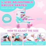 Adjustable Roller Skates with Illuminating Wheels for Kids