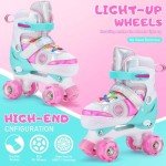 Adjustable Roller Skates with Illuminating Wheels for Kids