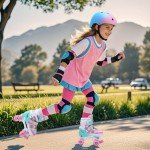 Adjustable Roller Skates with Illuminating Wheels for Kids