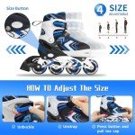 Light-Up Adjustable Roller Skates for Kids