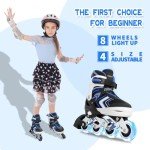 Light-Up Adjustable Roller Skates for Kids