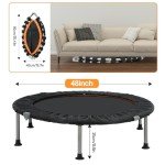 Panana 48'' Foldable Mini Trampoline for Fitness