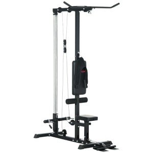 Adjustable Power Tower Pull Up Station - Black