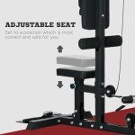 Adjustable Power Tower Pull Up Station - Black