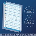 Yoga, Stretching & Pilates Workout Charts Set