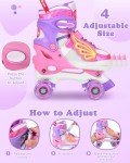 Hozzen Kids LED Light Up Roller Skates - Pink