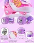 Hozzen Kids LED Light Up Roller Skates - Pink