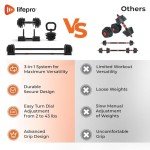 Lifepro 3-In-1 Adjustable Weight Lifting Set