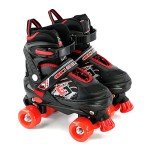 Adjustable Kids' Quad Roller Skates - Red