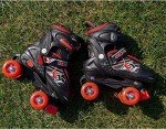 Adjustable Kids' Quad Roller Skates - Red
