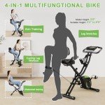 Devoko 4-in-1 Folding Exercise Bike with Resistance