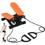 Lixada Mini Stepper with Resistance Bands & Monitor