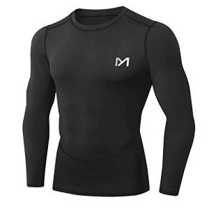 Men's Long Sleeve Compression Base Layer Top - Black