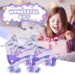 TOMSHOO Adjustable Kids Roller Skates with Luminous Wheels
