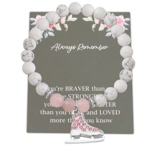 Ice Skating Charm Bracelet for Girls and Women