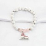 Ice Skating Charm Bracelet for Girls and Women