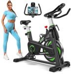 RIKSION Silent Indoor Exercise Bike with Digital Display