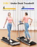 3-In-1 Folding Treadmill with Incline and Remote