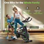 RIKSION Silent Indoor Exercise Bike with Digital Display