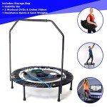 MaXimus PRO Folding Fitness Trampoline with Bar