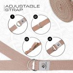 Durable 6ft Yoga Strap with Metal D-Ring