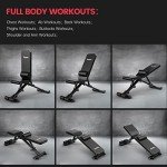 PASYOU Foldable Adjustable Weight Bench with Lumbar Support