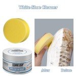 White Shoe Cleaning Cream with Sponge Eraser