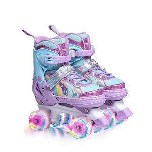 Adjustable Roller Skates for Kids with Light-Up Wheels