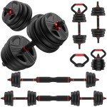 Dumbbell, Kettlebell, & Barbell Weight Set