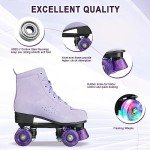 High Top Women's Roller Skates with Flashing Wheels