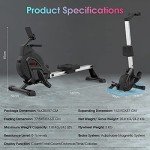 Dripex Magnetic Rowing Machine with LCD Monitor