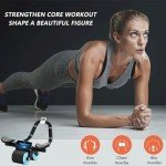 Abdominal Exercise Roller with Knee Mat for Home Gym