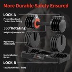 Adjustable 25lb Dumbbells for Home Gym Use