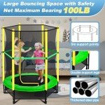 Kids' 4.5ft Outdoor Trampoline with Safety Net